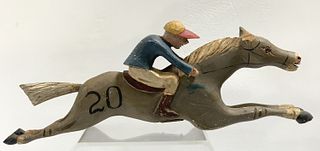 Carved Steeple Chase Horse Carnival Game