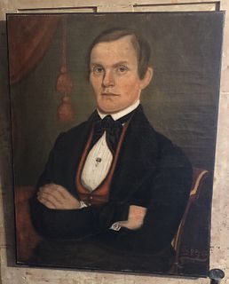 American Folk Art Portrait of a Gentleman