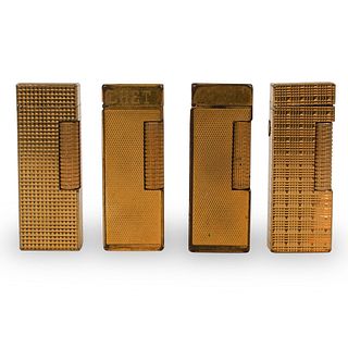 (4 Pc) Dunhill Gold Plated Lighters
