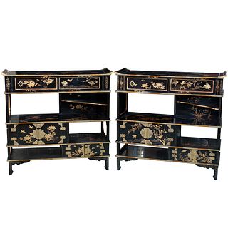 Antique Japanese Lacquered Sideboard Tables