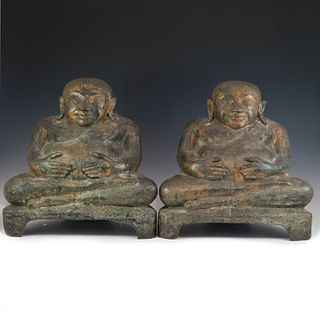 18th Ct. Southeast Asian Gilt Bronze Buddhas
