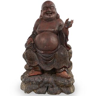 19th Cent. Chinese Wood Carved Buddha