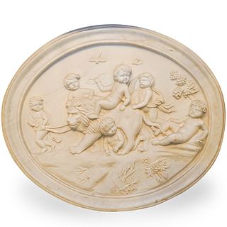 White Marble Relief Carved Plaque
