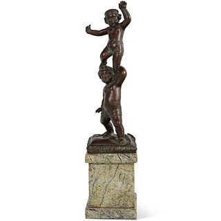Standing Puttis Bronze Figurine