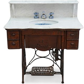 Repurposed Antique Sewing Machine