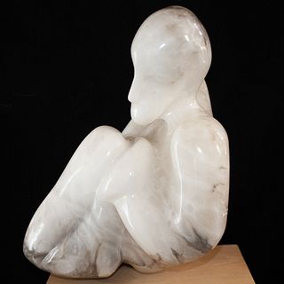 Mid Century Quartz Figural Sculpture