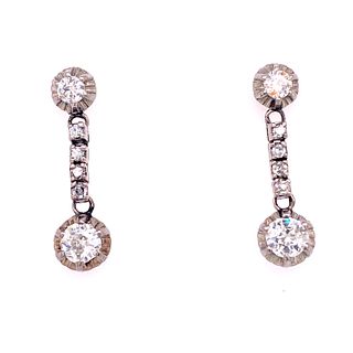 Platinum Diamonds Drop Earrings