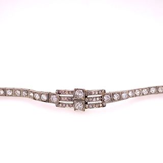 Art Deco Platinum Diamonds Bracelet
