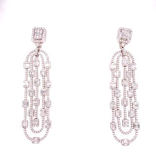 18k Gold & Diamonds Chandelier Earrings