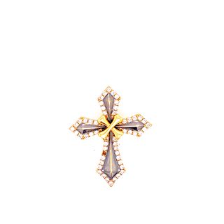 18k Gold Diamonds Cross Pendant