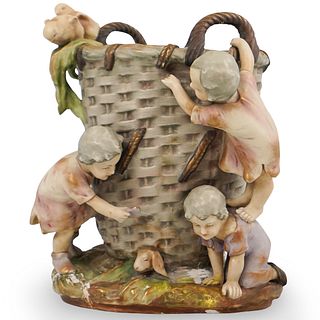 Amphora Figural Basket Vase