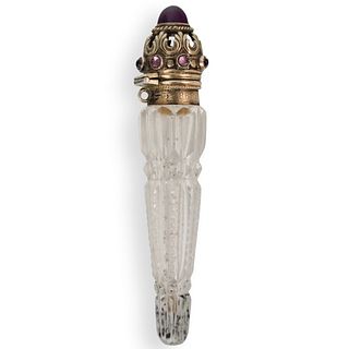 Sterling Silver and Crystal Perfume Bottle