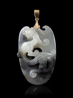 A Chinese Jade PendantLength 2 3/8, 6 cm.