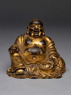 A Bronze Figure of Budai BuddhaHeight 3 1/4 in., 8.3 cm.