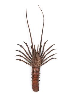 A Japanese Bronze Articulated Okimono of an Ebi (Spiny Lobster) 
Length overall 9 in., 22.9 cm.