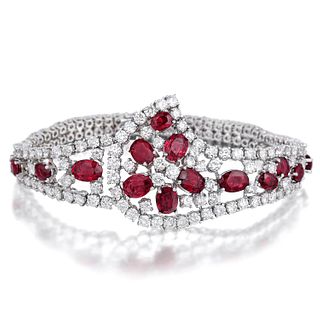Fine Ruby and Diamond Bracelet