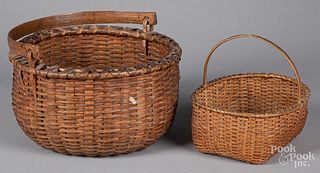 Two woven baskets, ca. 1900