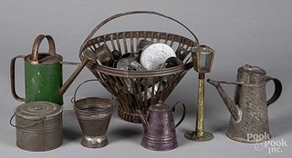 Group of early tin kitchenwares