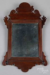 Small Chippendale mahogany looking glass, 19th c.