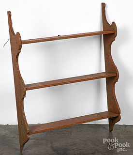 Painted hanging shelf, late 19th c.