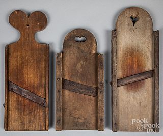Three Pennsylvania slaw cutters, 19th c.