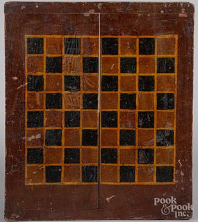 Two painted checkerboards, late 19th c.