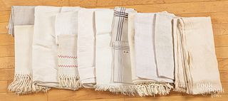 Group of linen and wool textiles