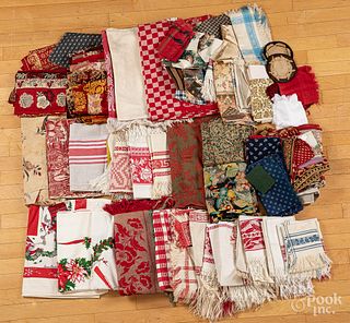 Group of textiles, to include quilt squares, etc.