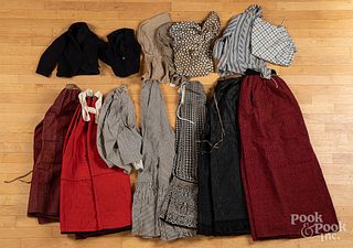 Linen, homespun and wool early clothing