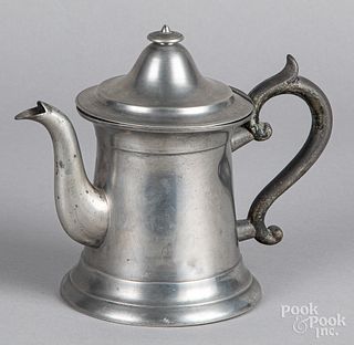 Westbrook, Maine pewter teapot, ca. 1850