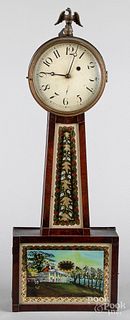 New England Federal mahogany banjo timepiece
