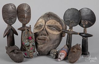 African carved wood masks and figures