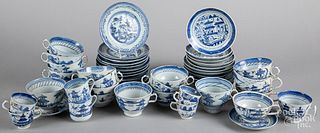 Chinese export porcelain Canton cups and saucers