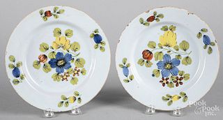 Pair of Delft Fazackerly plates