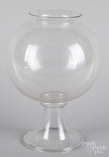 Blown colorless glass apothecary jar, 19th c.