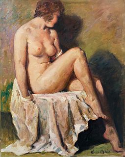 Emile Baes, A Seated Nude