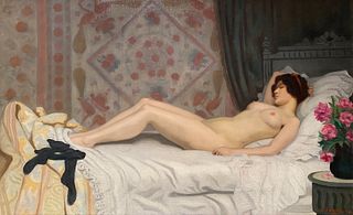 Camille Leon Baragnon, A Reclining Female Nude