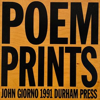 John Giorno, Poem Prints, 1991
