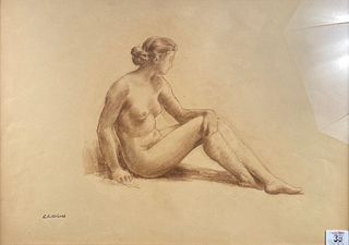 Emile Rene Ménard, A Seated Female Nude