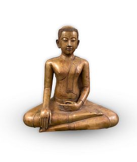 A Rare Thai Sukhothai / Ayutthaya Style Bronze Figure of Gautama Siddharta 16th Century