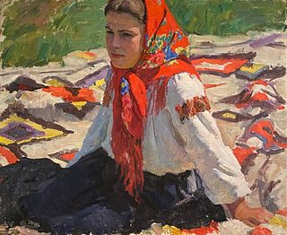 Russian, 20th Century, A Young Lady in Summer, c. 1962