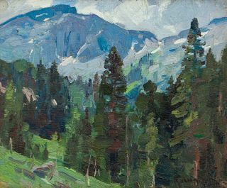 Carl Rungius 
(American, 1869 - 1959)
Mountain Landscape 