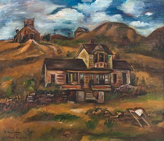 Paul Burlin
(American, 1886-1969)
Houses in the Hills, 1936