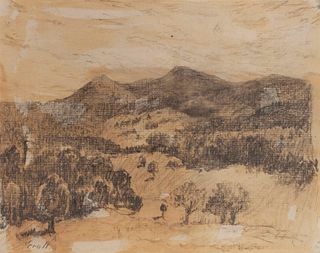 Albert Groll 
(American, 1866-1952)
Two Untitled Landscape Studies