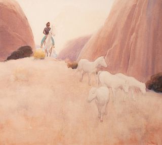 Gerard Curtis Delano 
(American, 1890-1972)
White Ponies (Navajo)