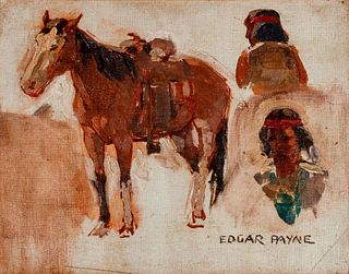 Edgar Payne
(American, 1883-1947)
Study for Indian Figures