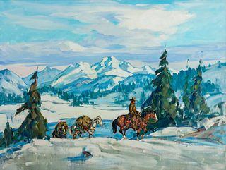Marjorie Reed 
(American, 1915-1996)
Winter Pack Trail 