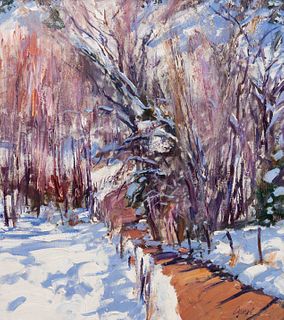 Walt Gonske 
(American, b. 1942)
Winter Cottonwoods