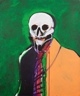 Fritz Scholder
(Luiseno, 1937-2005)
Untitled Portrait with Skull