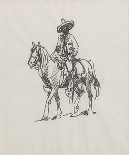 Edward Borein 
(American, 1872-1945)
Vaquero on Horse 